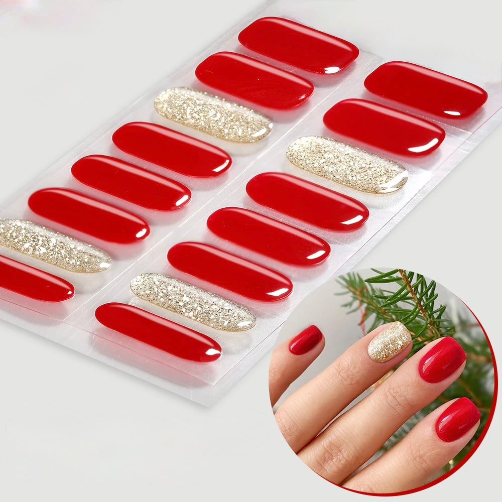 Glitter Gold & Red