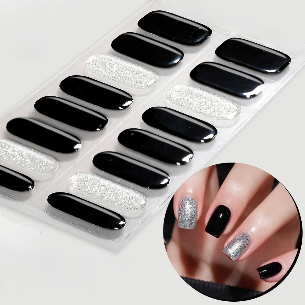 Black & Glitter Grey